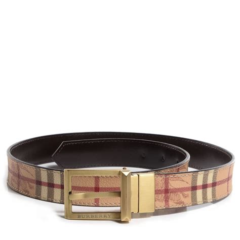 BURBERRY Haymarket Check Webster Reversible Belt 32 80